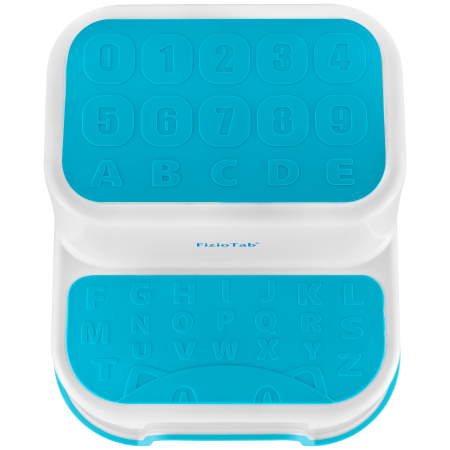 Scaunel Inaltator WC in Doua Trepte FizioTab®, Suprafata Antialunecare cu Cifre si Litere, Multifunctional, Albastru Turcoaz [2]