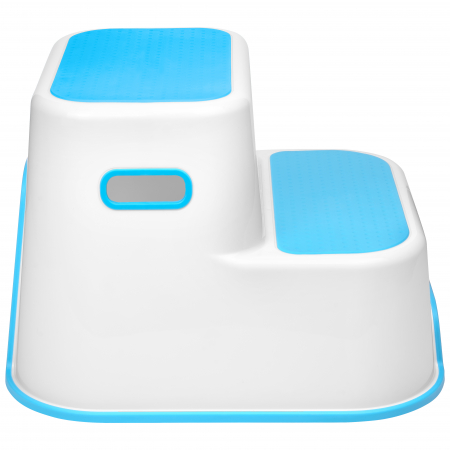 Scaunel Inaltator WC in Doua Trepte FizioTab®, Suprafata Antialunecare, Taburet Inaltator Chiuveta Copii, Albastru [5]