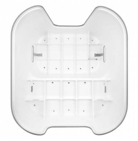 Scaunel Inaltator WC in Doua Trepte FizioTab®, Suprafata Antialunecare, Taburet Inaltator Chiuveta Copii, Gri/Alb [6]