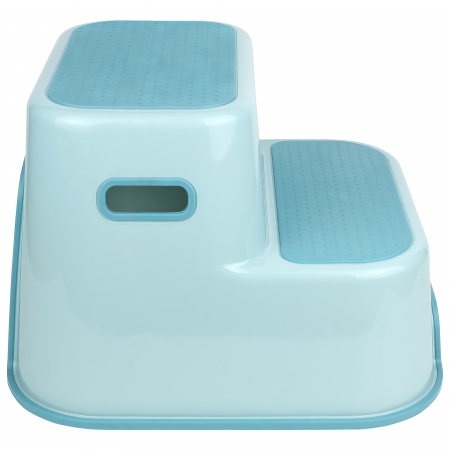 Scaunel Inaltator WC in Doua Trepte FizioTab®, Suprafata Antialunecare, Taburet Inaltator Chiuveta Copii, Light Blue [5]