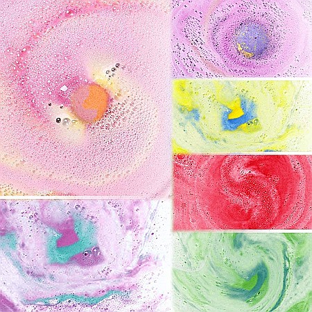 Set 12 Bile de Baie Efervescente cu Arome si Culori Diferite, FizioTab® Divine Bath Bombs, Bombe de Baie pentru Adulti si Copii cu Uleiuri Esentiale [5]