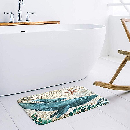 Set 3 Bucati Covorase Baie FizioTab, Antiderapante, Model Balena [7]