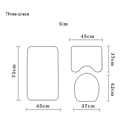 Set 3 Bucati Covorase Baie FizioTab, Antiderapante, Model Cal [2]