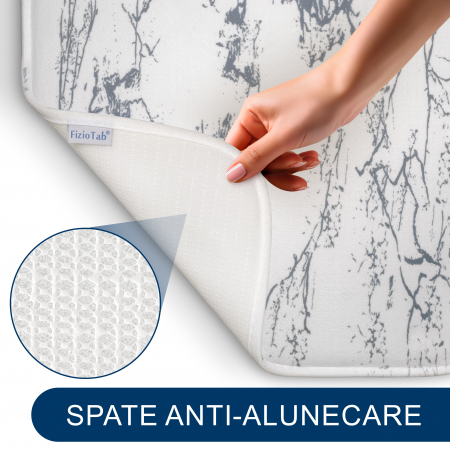 Set 3 Covorase Baie FizioTab®, Antiderapante, Alb Gri [2]
