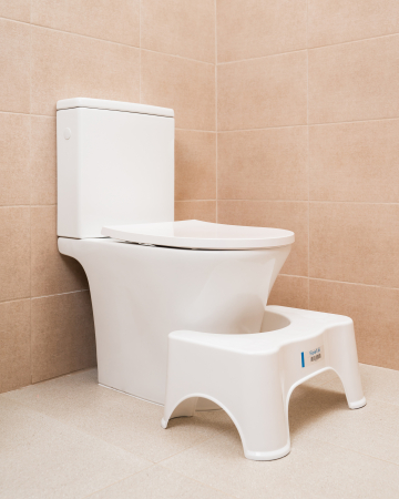 Taburet WC FizioTab®, Solutia Naturala Impotriva Constipatiei Si Hemoroizilor, Scaunel Inaltator WC Pentru Pozitia Corecta Pe Toaleta, Alb, Inaltime 21 cm [4]