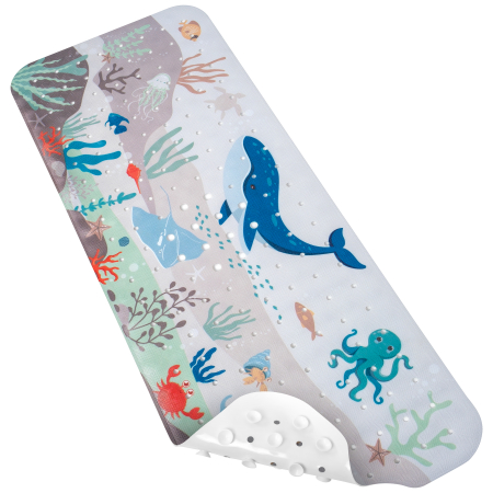 Home&Garden - Covoras pentru cada, anti-alunecare, FizioTab®, 100×40 cm, Balena