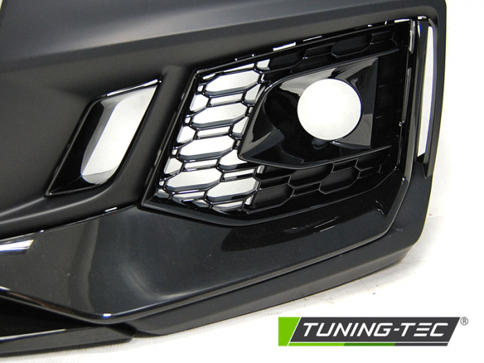 Bara fata AUDI A4 B9 08.15-19 RS4 STYLE PDC cu grile negre lucioase [3]