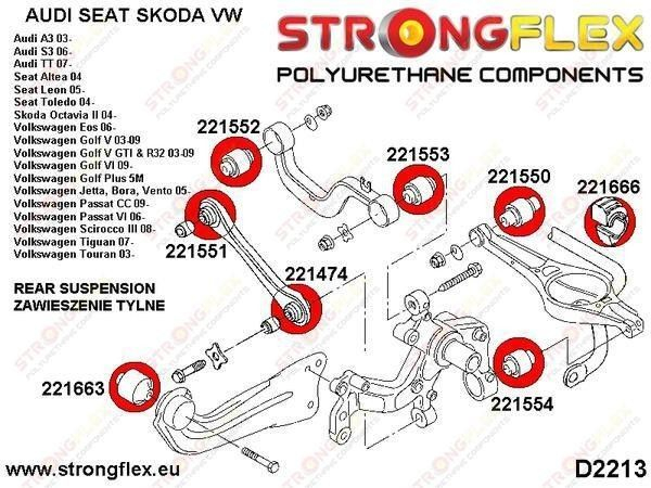 Bucsa poliuretan axa spate pentru Golf V, Golf VI, Leon - 221474A [2]