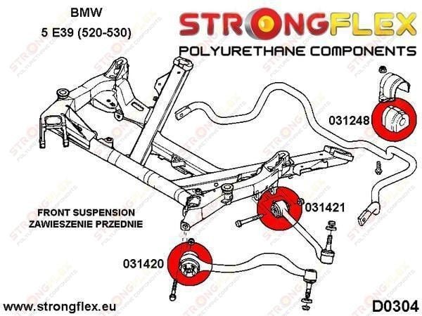 Bucsa poliuretan brat fata 58mm pentru BMW E39 - 031420B [2]