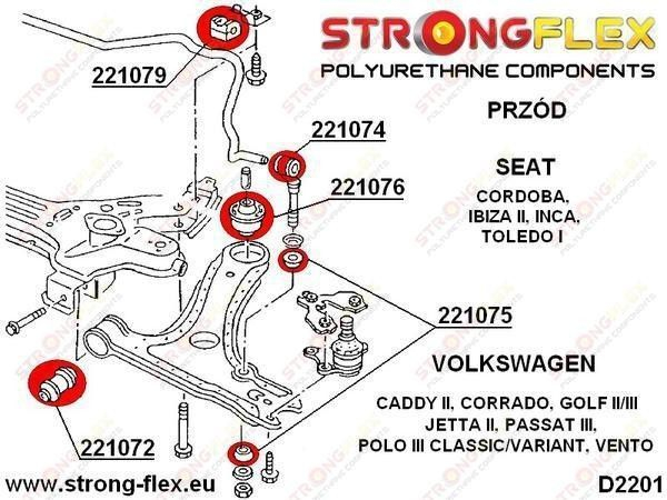 Bucsa poliuretan brat fata pentru Golf II, Golf III, Ibiza - 221076B [2]