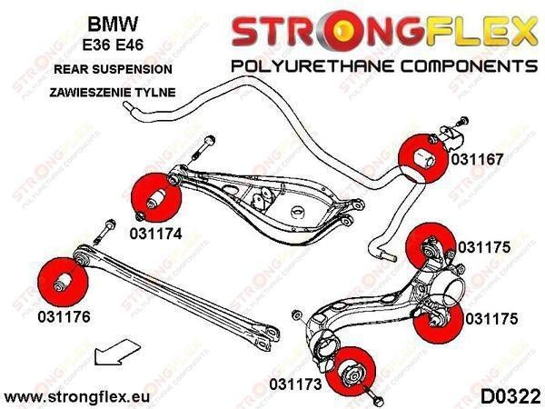 Bucsa poliuretan brat spate sport pentru BMW E36, BMW E46, - 031175A [2]