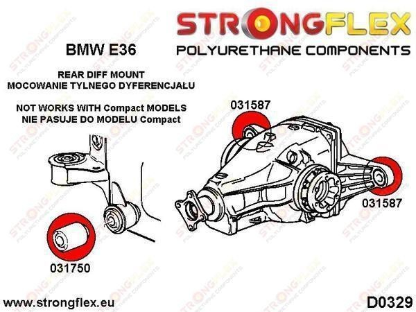 Bucsa poliuretan diferential spate pentru BMW E36 - 031750A [2]