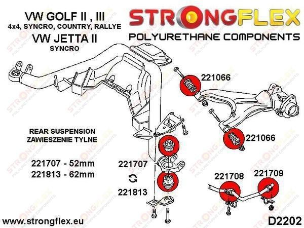 Bucsa poliuretan pentru bara stabilizatoare pentru Golf II - 221708B [2]