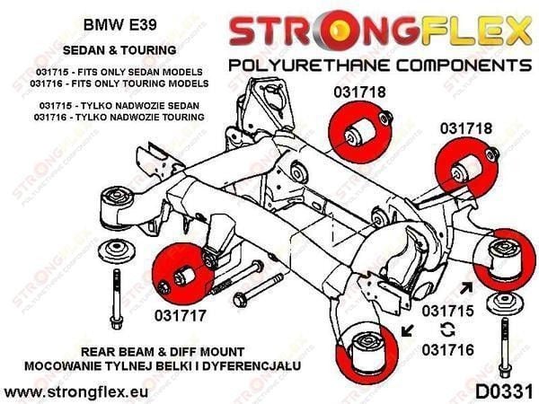 Bucsa poliuretan sport axa spate pentru BMW E39 Sedan - 031715A [2]