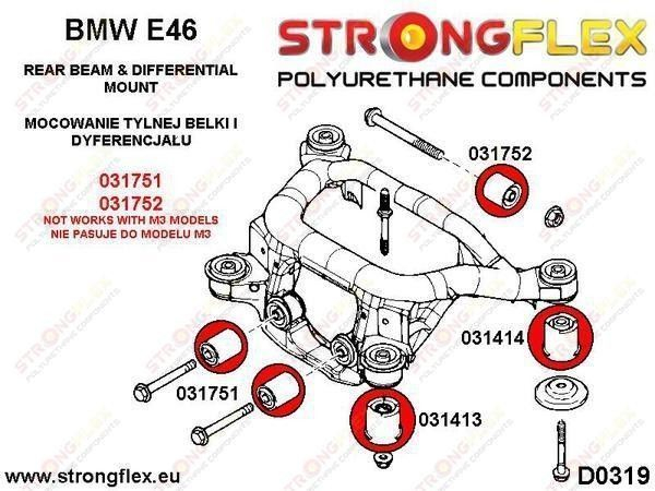 Bucsa poliuretan sport diferential spate pentru BMW E46 - 031751A [2]