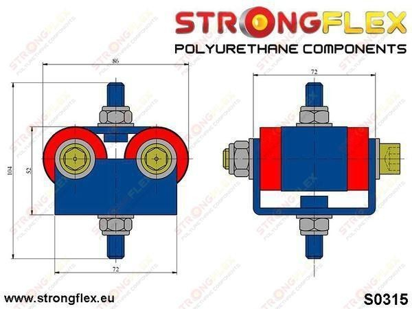 Bucsa poliuretan suport motor pentru BMW E21, E30, E12 - 031761B [2]