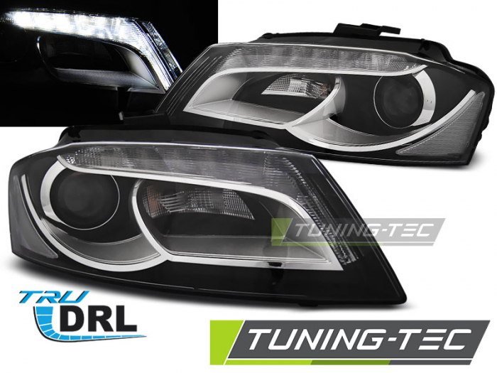 Faruri AUDI A3 8P 08-12 NEGRU TRU DRL [1]