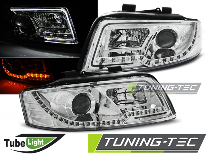 Faruri AUDI A4 10.00-10.04 LED TUBE LIGHTS CROM [1]