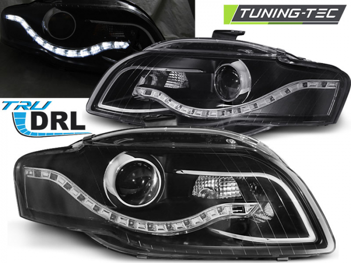Faruri AUDI A4 B7 11.04-03.08 DAYLIGHT NEGRU DRL [1]