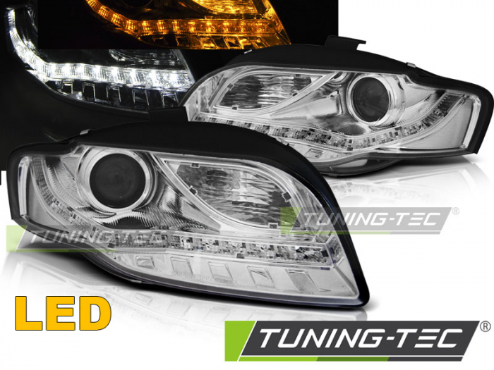 Faruri AUDI A4 B7 11.04-03.08 DAYLIGHT SEMNAL LED CROM [1]