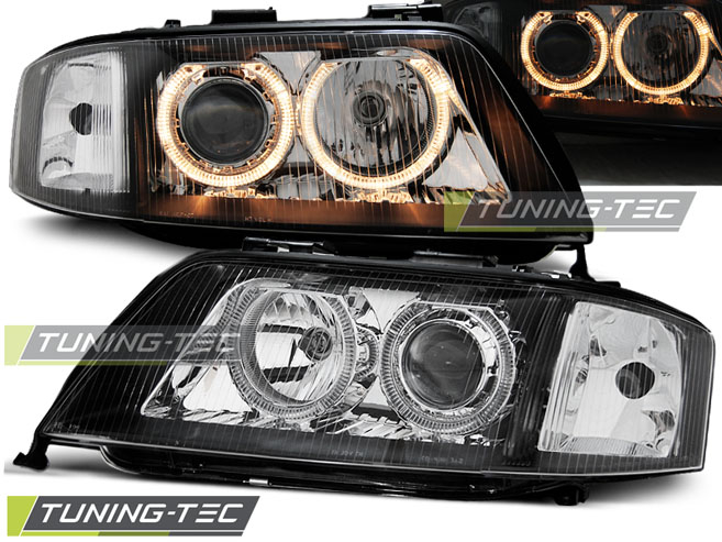 Faruri AUDI A6 05.97-09.99 ANGEL EYES NEGRU [1]