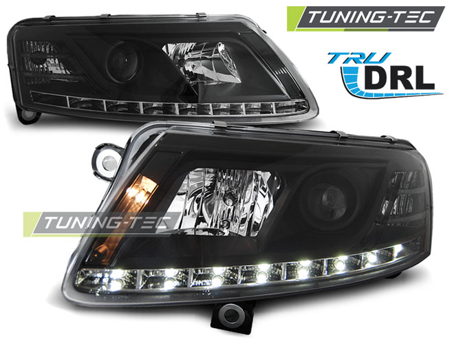 Faruri AUDI A6 C6 04.04-08 DRU DRL NEGRU H7 [1]