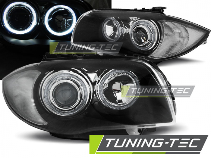 Faruri BMW 1 E87/E81/82/88 04-11 NEGRU [1]
