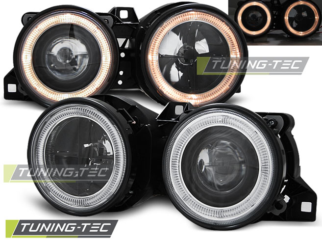 Faruri BMW E30 11.82-06.94 ANGEL EYES NEGRU [1]
