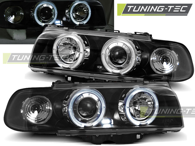 Faruri BMW E38 06.94-08.98 ANGEL EYES NEGRU [1]