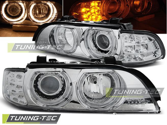 Faruri BMW E39 09.95-06.03 ANGEL EYES CROM LED INDIC. [1]