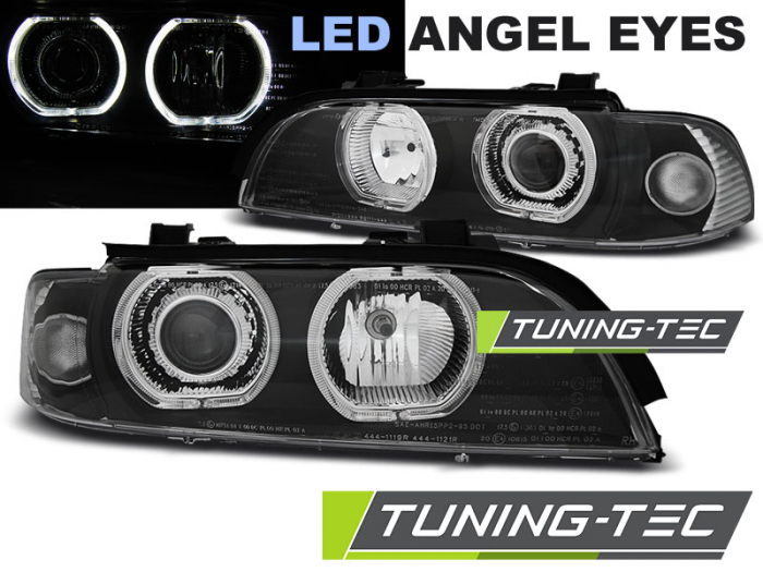 Faruri BMW E39 09.95-06.03 ANGEL EYES LED  H7/H7 NEGRU [1]