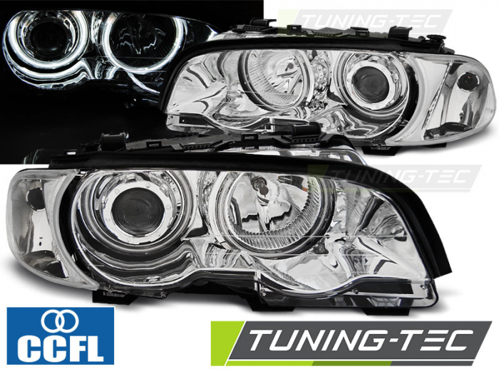 Faruri BMW E46 04.99-03.03 COUPE CABRIO ANGEL EYES CROM CCFL [1]