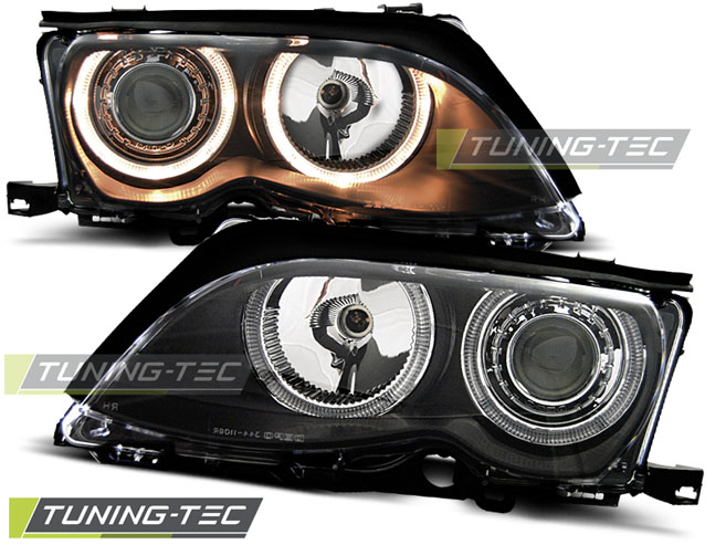 Faruri BMW E46 09.01-03.05 ANGEL EYES NEGRU [1]