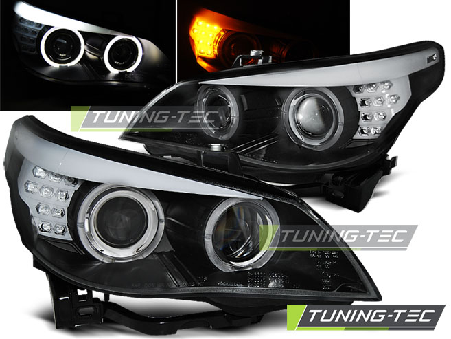 Faruri BMW E60/E61 03-07 NEGRU LED INDIC. [1]