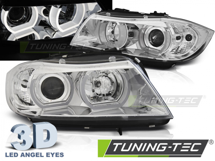 Faruri BMW E90/E91 03.05-08.08 3D U-TYPE CROM [1]
