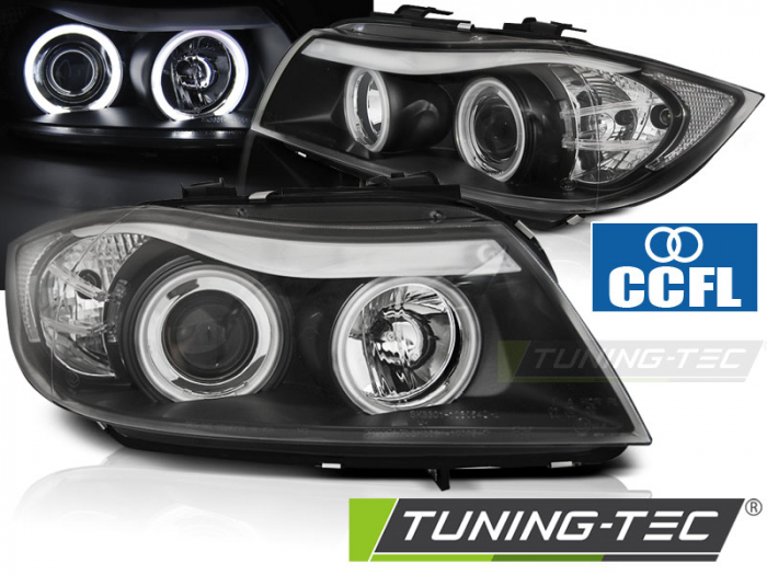 Faruri BMW E90/E91 03.05-08.08 ANGEL EYES CCFL NEGRU [1]