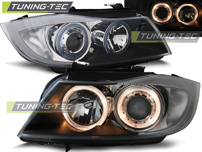Faruri BMW E90/E91 03.05-08.08 ANGEL EYES NEGRU [1]