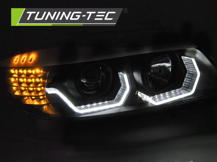 Faruri BMW E90/E91 05-08 3D AE LED NEGRU [2]