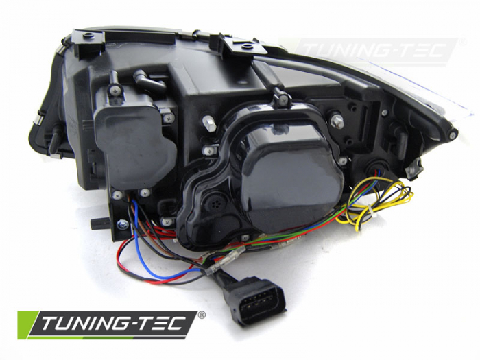 Faruri BMW E90/E91 LCI 09-11 HID DRL crom semnalizari LED [6]