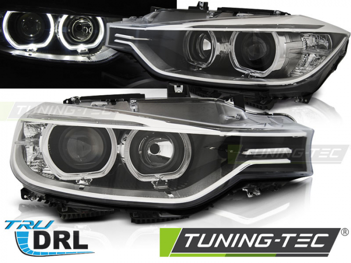 Faruri BMW F30/F31 10.11 - 05.15 ANGEL EYES LED NEGRU [1]