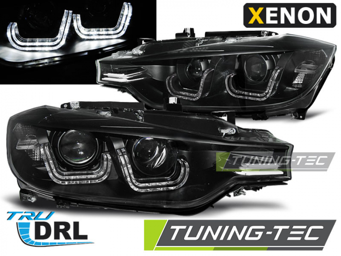 Faruri BMW F30/F31 10.11 - 05.15 NEGRU U-LED BAR HID [1]