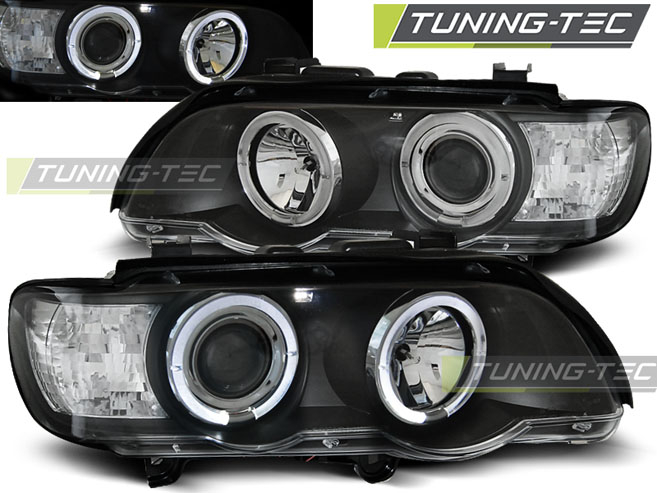 Faruri BMW X5 E53 09.99-10.03 ANGEL EYES NEGRU [1]