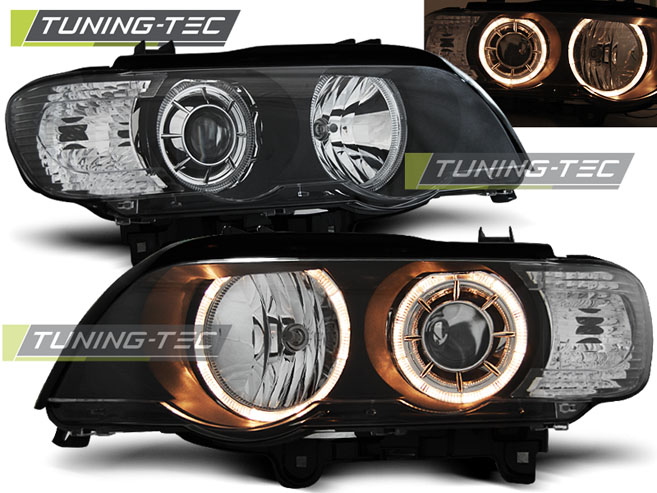 Faruri BMW X5 E53 09.99-10.03 ANGEL EYES NEGRU [1]