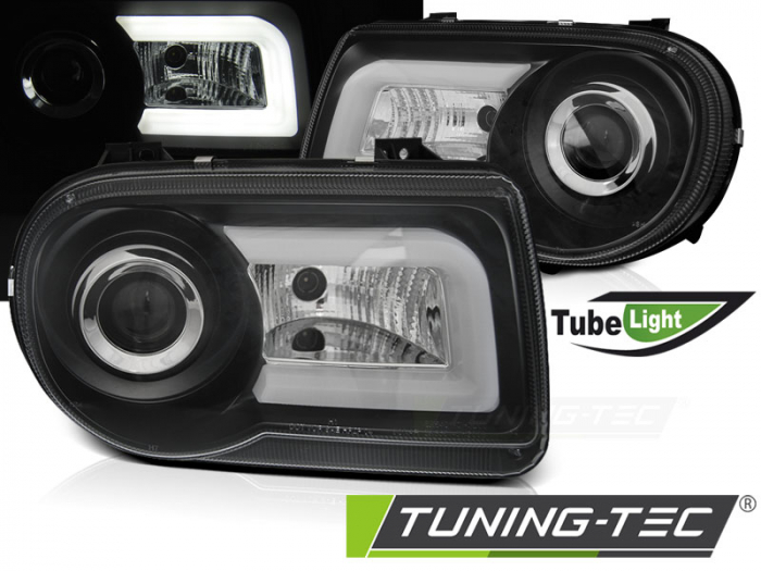 Faruri CHRYSLER 300C 05-10 NEGRU TUBE LIGHT [1]