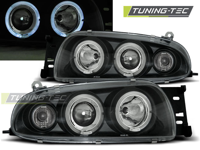 Faruri FORD FIESTA MK4 10.95-08.99 ANGEL EYES NEGRU [1]