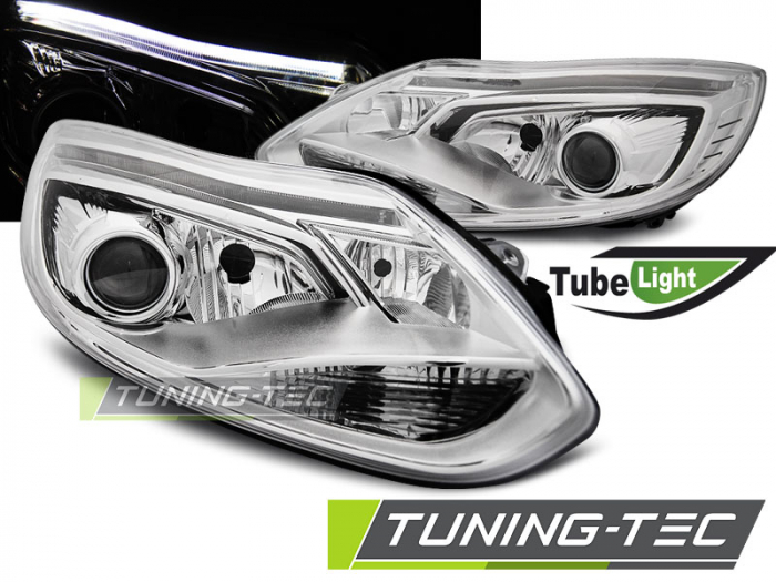 Faruri FORD FOCUS MK3 11-10.14 TUBE LIGHTS CROM [1]