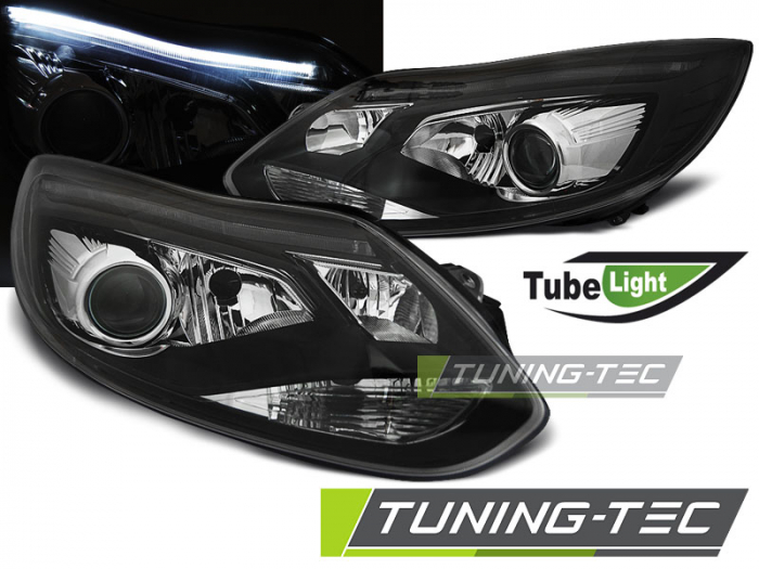 Faruri FORD FOCUS MK3 11-10.14 TUBE LIGHTS NEGRU [1]