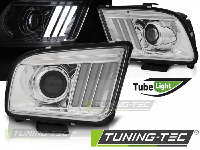 Faruri FORD MUSTANG 04-09 TUBE LIGHT CROM [1]