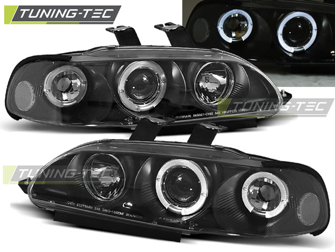 Faruri HONDA CIVIC 09.91-08.95 4D ANGEL EYES NEGRU [1]