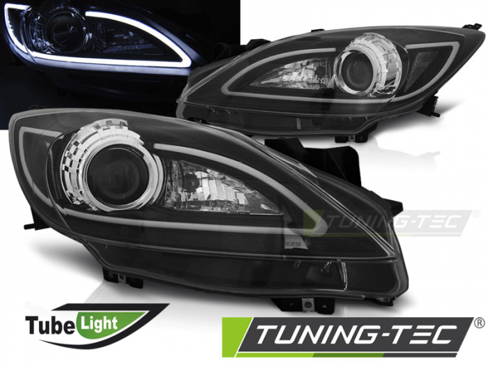 Faruri MAZDA 3 09-10.13 TUBE LIGHT NEGRU [1]
